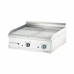 Stalgast Verchromte Elektro-Griddleplatte Tischgerät 800x700mm Gerillte Grillfläche 8,1kw