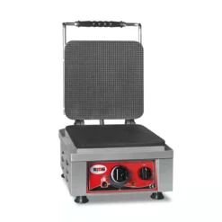 GMG - Waffeleisen Gelato - 1x (23 X 23 X 1cm) - 50° Bis 300°C Feste Backplatte Aus Gusseisen - Fettfangrinne - Gehäuse Edelstahl