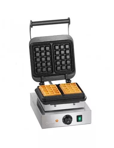 Bartscher Waffeleisen MDI 1BW160-101, Belgische Waffeln, Brüssel, Profi Line, Waffelautomat, Waffelbäcker, Edelstahl, 2 Stück Waffeln Von CHEFGASTRO
