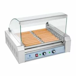 Royal-catering Royal Catering Hot Dog Grill - 11 Rollen - Edelstahl RCHG-11E