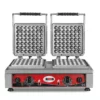 GMG - Waffeleisen Lokmia-S - 2x (Ø 49 X 3cm X 1,4cm / 2,8cm) - 50° Bis 300°C Feste Backplatte Aus Gusseisen - Fettfangrinne