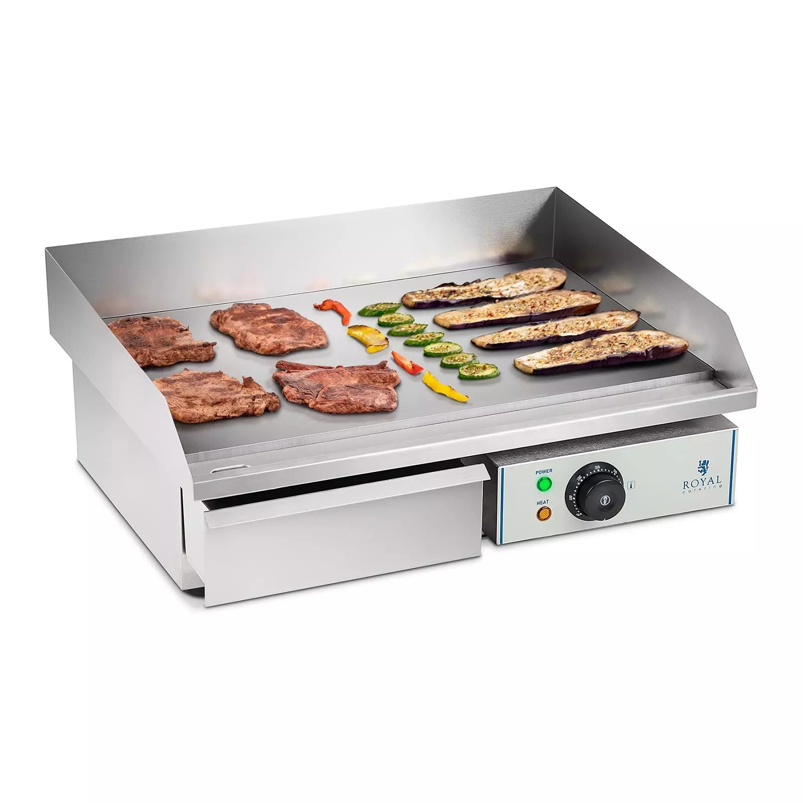 Royal-catering Royal Catering Elektro-Grillplatte 72,5 Cm - Glatt - 2 X 2,2 KW RCEG-75 - Image 3