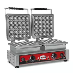 GMG - Waffeleisen Lokmia-D - 2x (Ø25 X 3,5cm X 1,7cm/3,4cm) - Wechselbare Backplatte & Einfache Montage - 50° Bis 300°C -Leichte Reinigung