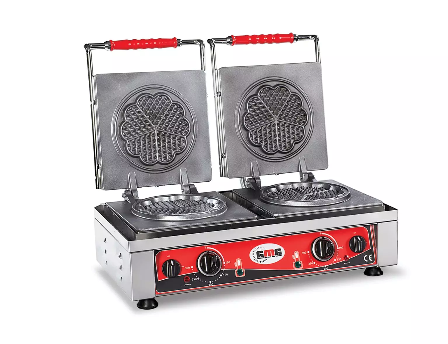 GMG - Waffeleisen Classico - 2x (10 X 17 X 1,5cm) - 50° Bis 300°C - Feste Backplatte Aus Gusseisen - Umlaufende Fettfangrinne - Image 5